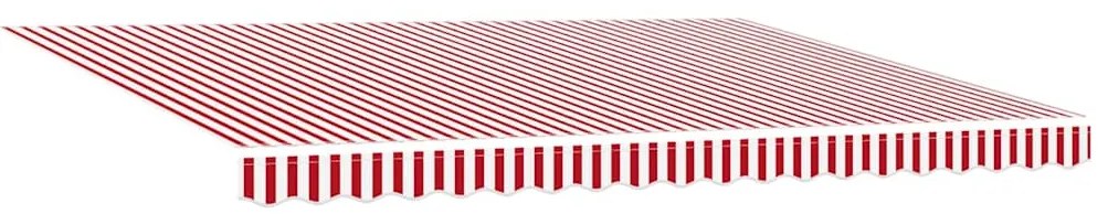 vidaXL Ύφασμα Ομπρέλας με Κόκκινο και Λευκό 450 x 350 εκ Πολυεστέρας