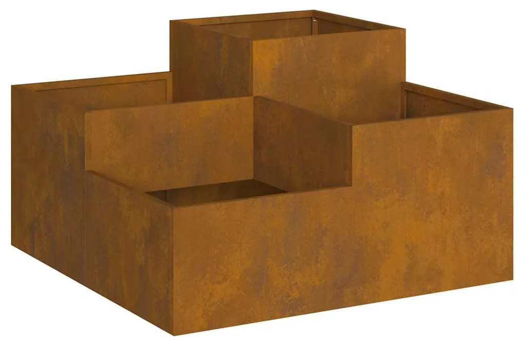 vidaXL Γλάστρα Κήπου Σκ rusty 80 x 80 x 48 εκ.