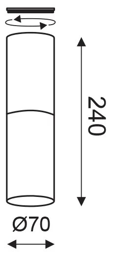 NETTO ΕΠΙΤΟΙΧΟ Φ/Σ 1XGU10 ΓΚΡΙ ΠΗΛΟΣ+ΜΕΤΑΛΛΙΚΟ ΛΕΥΚΟ  Φ7ΧΗ24CM PLACEBO - V372581CCW