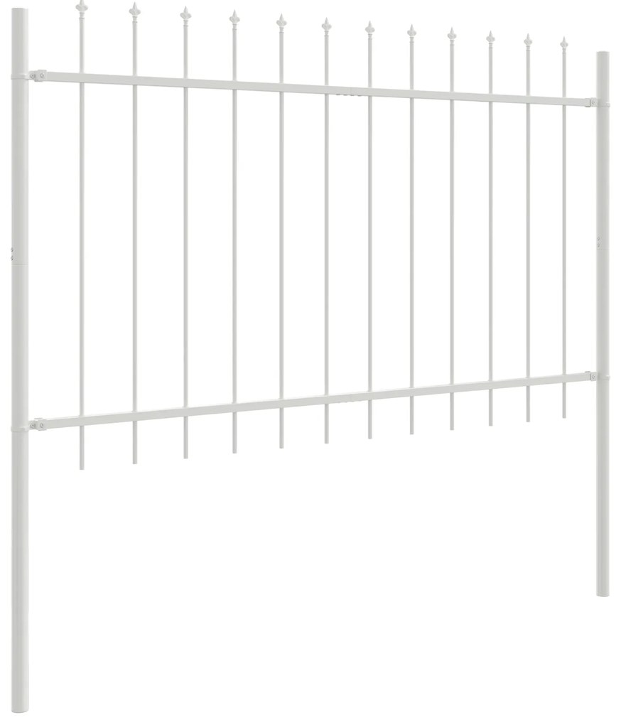 vidaXL Φράχτης για τον κήπο με λαβή, λευκός, 11,9x0,8 μ, Ήλιος