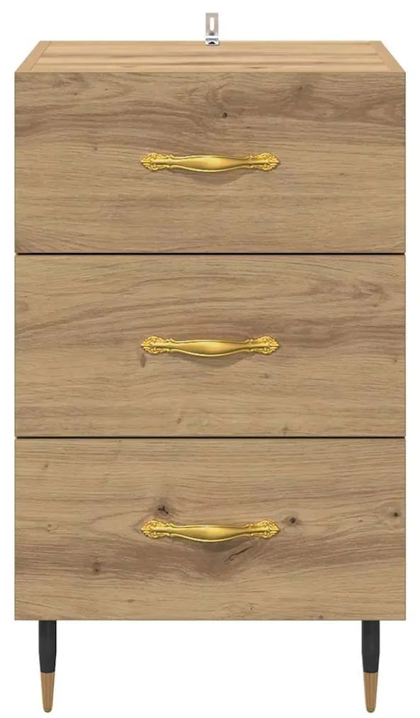 vidaXL Κομοδίνο Artisan Oak 40 x 40 x 66 εκ. Επεξεργασμένο ξύλο