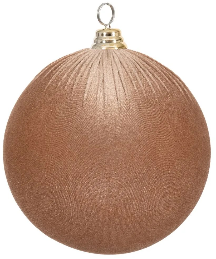 Χριστουγεννιάτικη Μπάλα Βελούδινη Μπεζ 30εκ. iliadis 90623