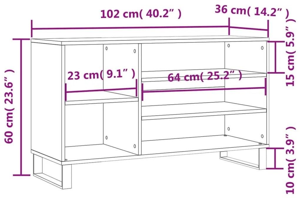 ΠΑΠΟΥΤΣΟΘΗΚΗ ΚΑΦΕ ΔΡΥΣ 102X36X60 ΕΚ. ΑΠΟ ΕΠΕΞΕΡΓΑΣΜΕΝΟ ΞΥΛΟ 831427