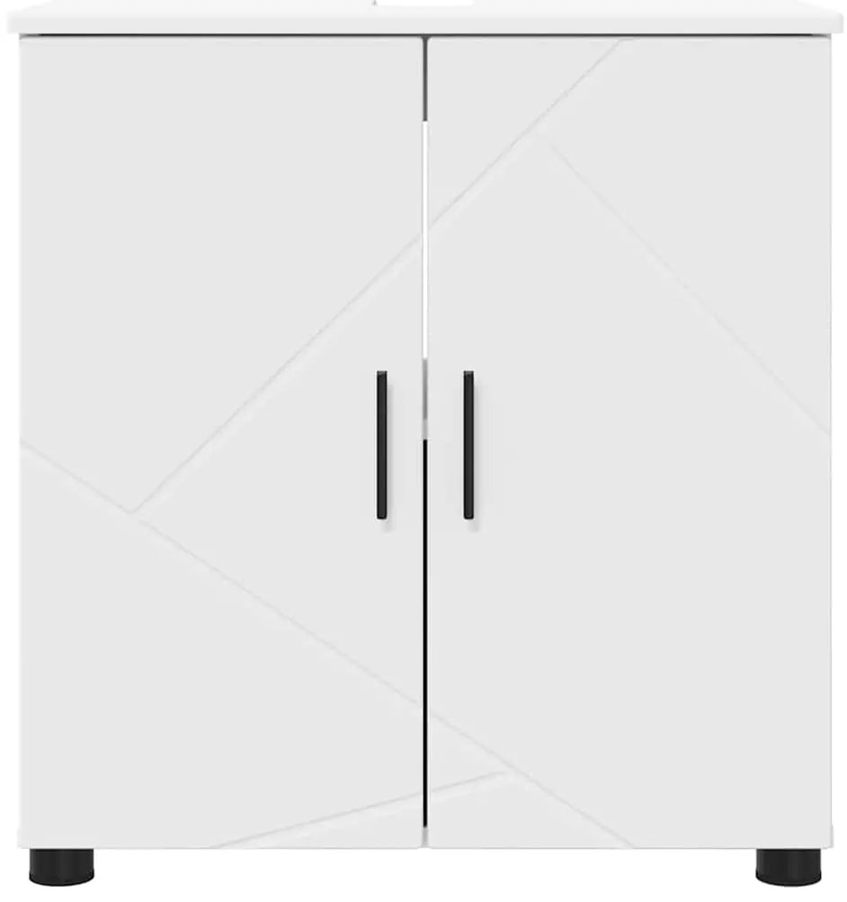 vidaXL Ντουλάπι Μπάνιου με αποθήκευση με πόρτα Λευκό 61 x 35 x 64 εκ.