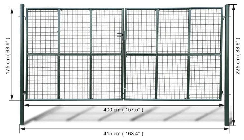 vidaXL Καγκελόπορτα 415 x 225 εκ. / 400 x 175 εκ.