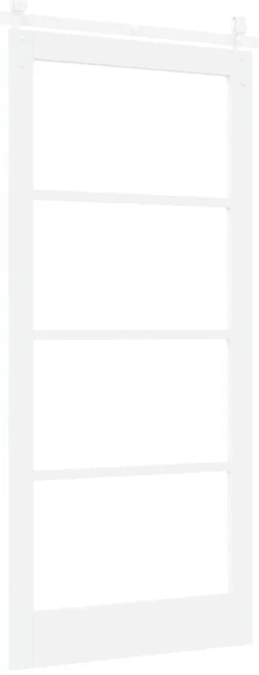 vidaXL Ολισθητή Πόρτα Χειροκίνητος Λευκό 93 x 202 cm Ξύλο και μέταλλο