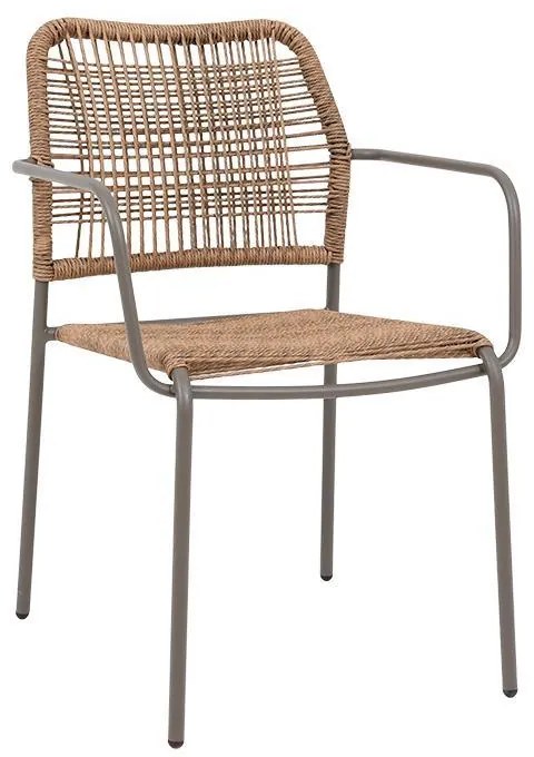 Καρέκλα Leana Fylliana Καφέ 56x59x80 εκ. 56x59x80 εκ.