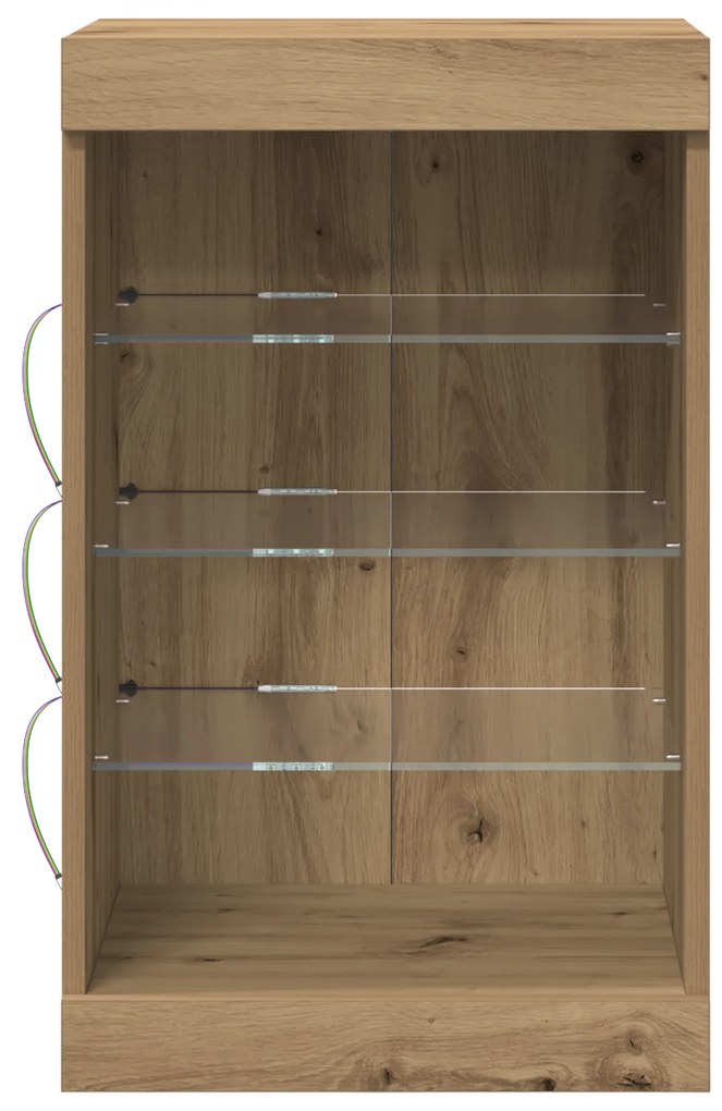 vidaXL Μπουφές με LED Φωτισμό Artisan Oak 41x37x67 εκ.