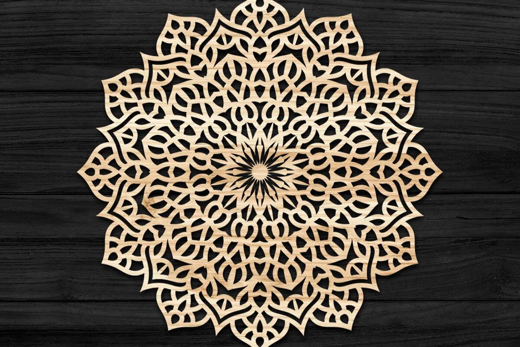 Intra απο ξύλο plywood 3mm-4mm πάχος 3D Mandala για Cricut Δίασταση 30x30 cm INTRAFABR-74278383