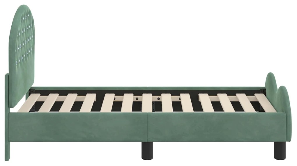 vidaXL Κρεβατική βάση για παιδιά με προσκέφαλο Θαλασσί 70 x 140 cm