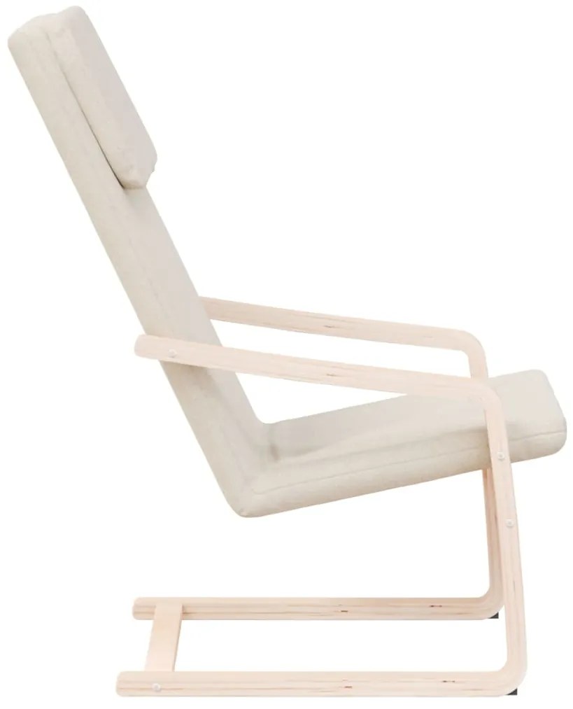 vidaXL Πολυθρόνα Relax Κρεμ Υφασμάτινη