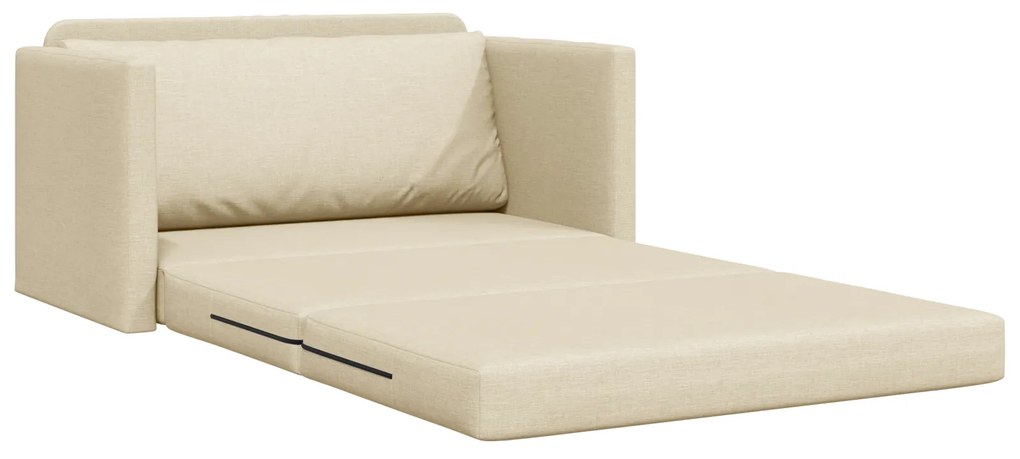 vidaXL Καναπές Κρεβάτι 2 σε 1 Κρεμ 124x71x78 cm Ύφασμα