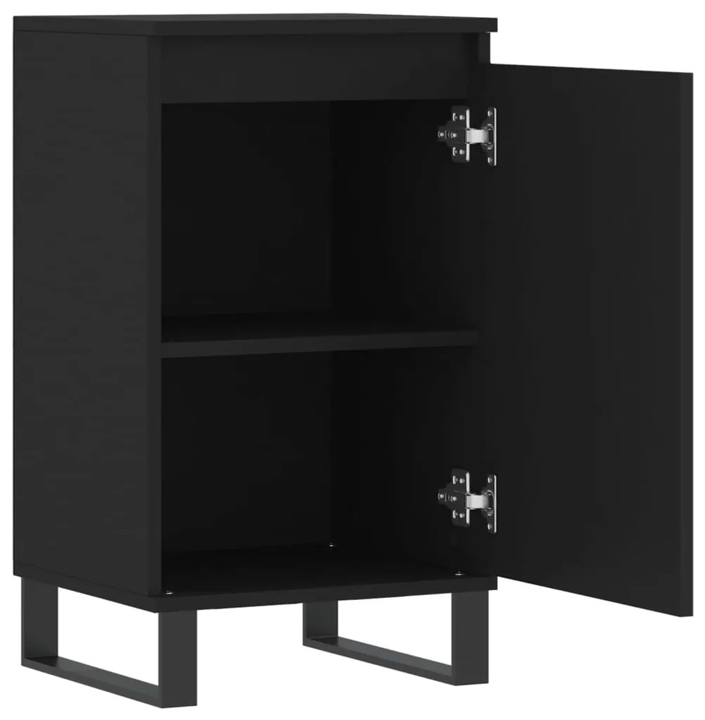 vidaXL Ντουλάπια 2 τεμ. Μαύρα 40 x 35 x 70 εκ. από Επεξεργασμένο Ξύλο