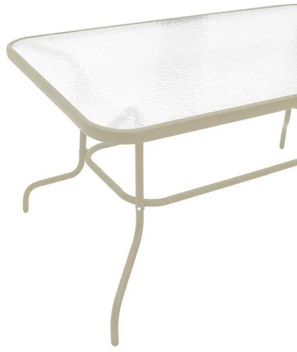 Σετ κήπου Τραπεζαρία Valor -Lindaria σετ 5 τεμ. μέταλλο σαμπανιζέ - pe rattan φυσικό 110x60x70 εκ. 110x60x70 εκ.