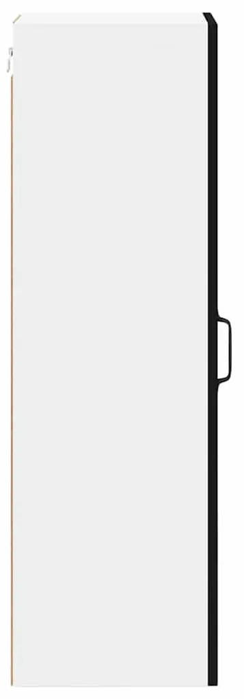 vidaXL Κρεμαστό ντουλάπι κουζίνας με ράφι Μαύρο 30 x 31 x 100 εκ.