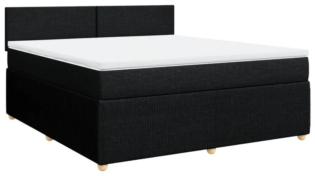 ΚΡΕΒΑΤΙ BOXSPRING ΜΕ ΣΤΡΩΜΑ ΜΑΥΡΟ 180X200 ΕΚ. ΥΦΑΣΜΑΤΙΝΟ 3287530