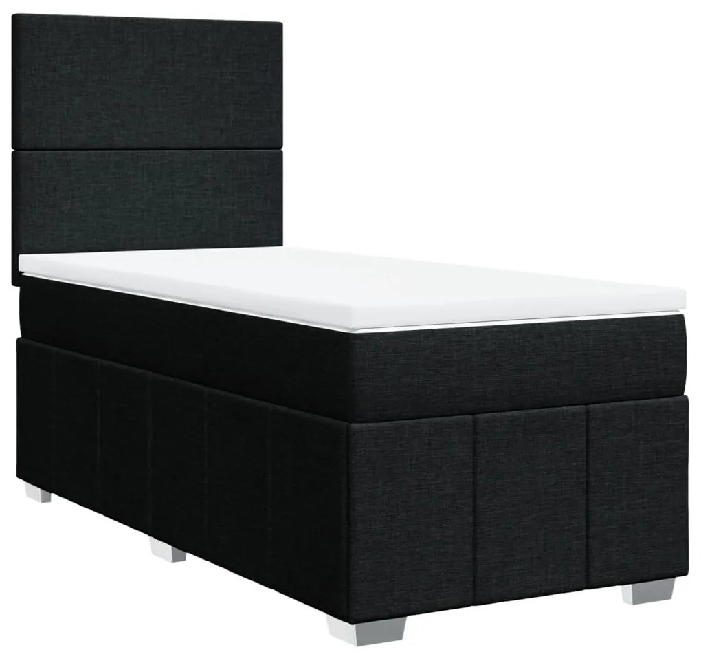 ΚΡΕΒΑΤΙ BOXSPRING ΜΕ ΣΤΡΩΜΑ ΜΑΥΡΟ 90X190 ΕΚ.ΥΦΑΣΜΑΤΙΝΟ 3291518