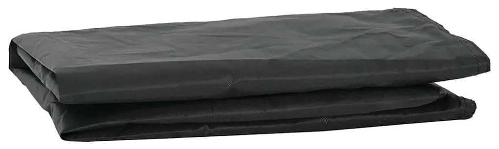 vidaXL Κάλυμμα Τραπέζι Μονόχρωμο Μαύρο 122 x 122 x 15 εκ ύφασμα