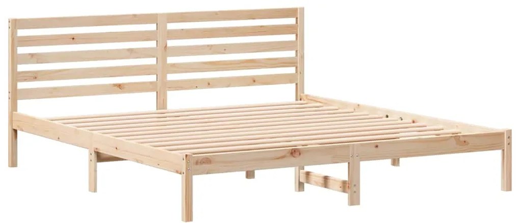 vidaXL Σκελετός Κρεβατιού Καφέ 180 x 200 cm Μασίφ ξύλο πεύκου