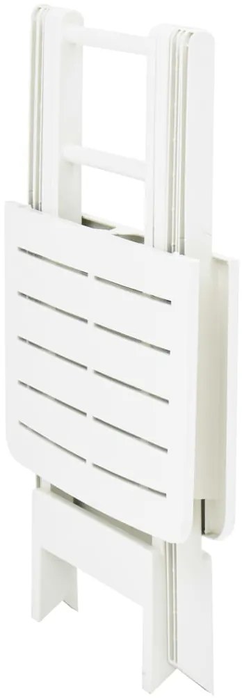 vidaXL Τραπέζι Κήπου Πτυσσόμενο Λευκό 79 x 72 x 70 εκ. Πλαστικό