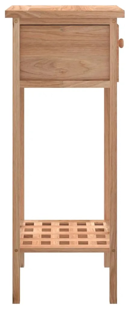vidaXL Βοηθητικό Τραπέζι με Συρτάρι 25x25x60 εκ. Μασίφ Ξύλο Καρυδιάς