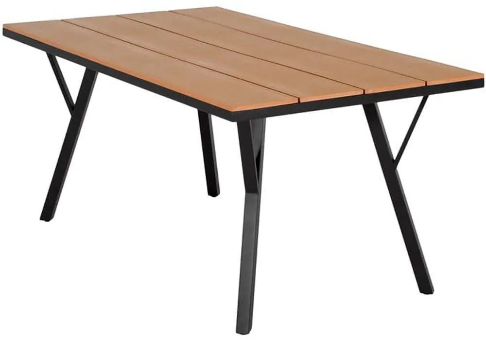 Τραπέζι Κήπου 378-125-047 160x91x72cm Natural-Grey