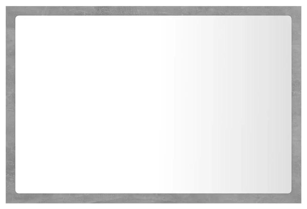 vidaXL Καθρέφτης Μπάνιου Γκρι Σκυροδέματος 60x8,5x37 εκ. Ακρυλικός