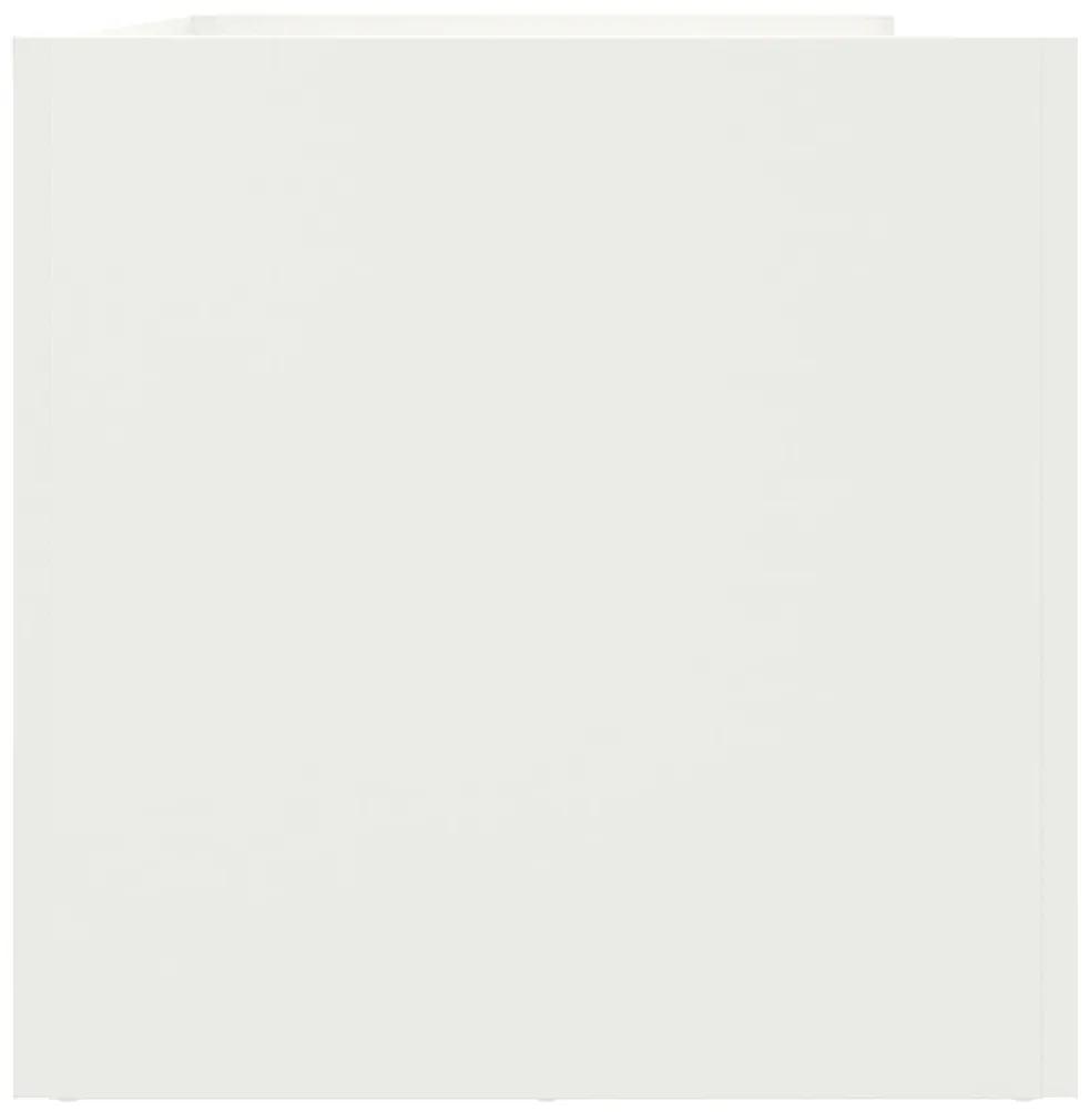 Ζαρντινιέρα Λευκή 62x30x29 εκ. από Χάλυβα Ψυχρής Έλασης - Λευκό