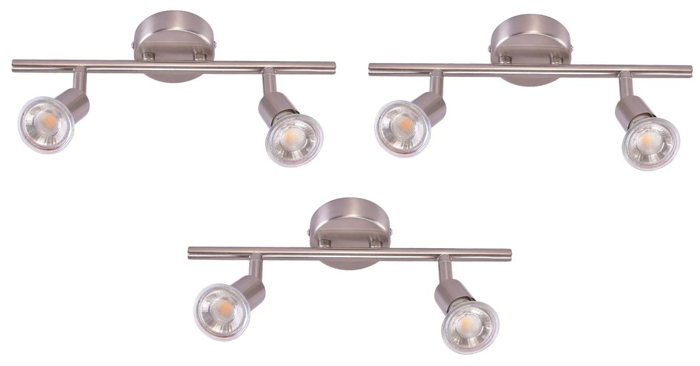 Φωτιστικό Οροφής - Σποτ SE 140-C2 (x3) Saba Packet Nickel mat adjustable spotlight+ - Μέταλλο - 77-8847