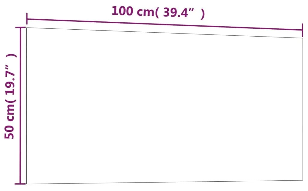 vidaXL Πίνακας Επιτοίχιος Μαγνητικός Λευκός 100 x 50 εκ. Ψημένο Γυαλί