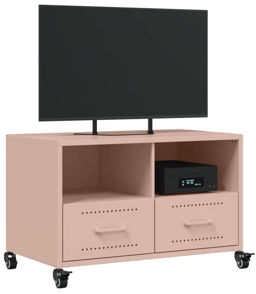 vidaXL Έπιπλο Τηλεόρασης Ροζ 68 x 39 x 43,5 εκ. Χάλυβας
