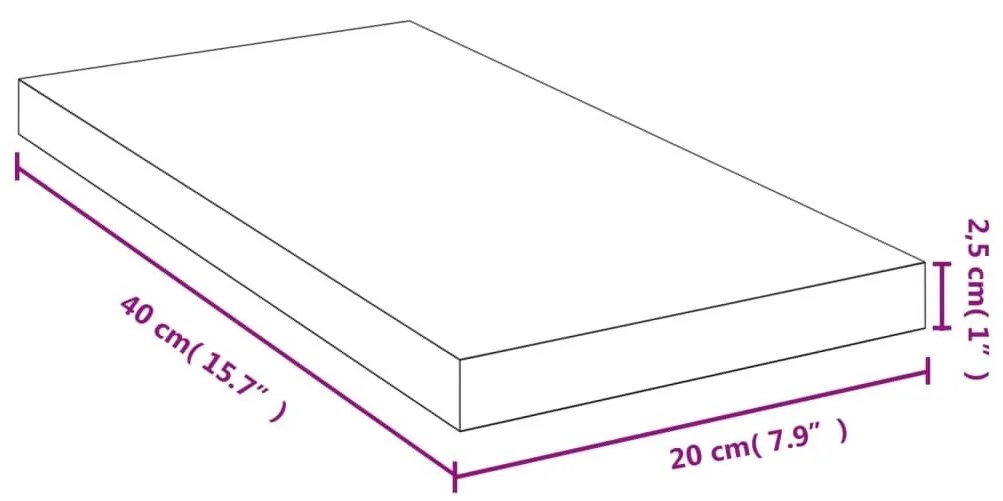 Ράφι Τοίχου 40x20x2,5 εκ. από Μπαμπού - Καφέ