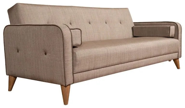 Καναπές-Κρεβάτι Jericho 828-121-113 200x83x80cm Beige-Brown Ύφασμα