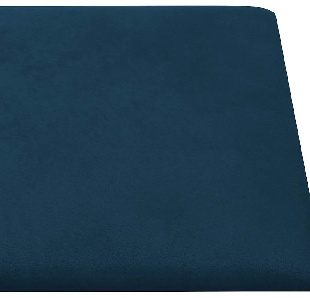 vidaXL Πάνελ Τοίχου 12 τεμ. Μπλε 90x15 εκ. 1,62 μ² Βελούδινα