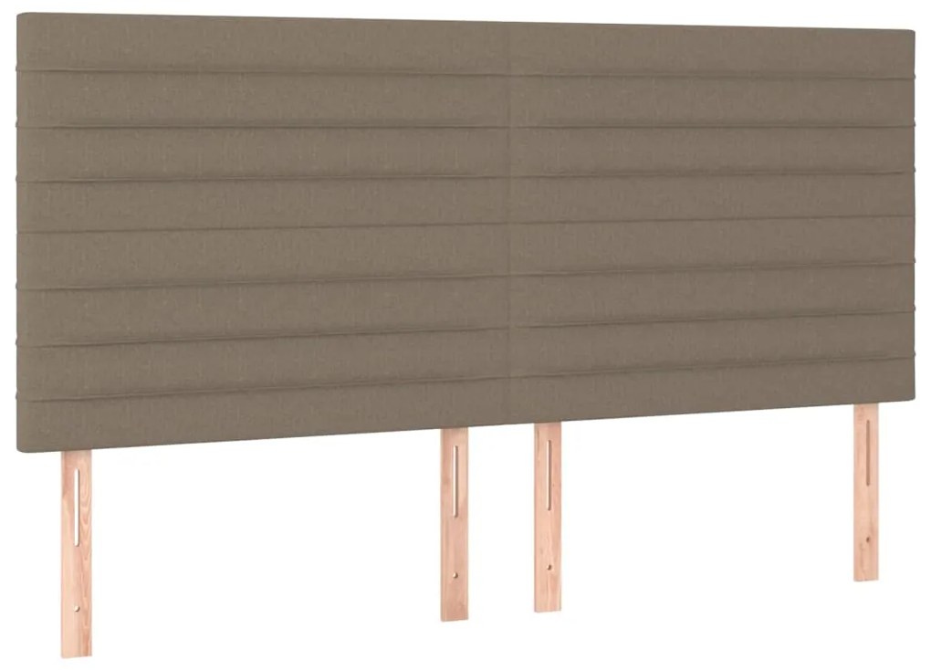 ΚΡΕΒΑΤΙ BOXSPRING ΜΕ ΣΤΡΩΜΑ &amp; LED TAUPE 160X200 ΕΚ. ΥΦΑΣΜΑΤΙΝΟ 3134969