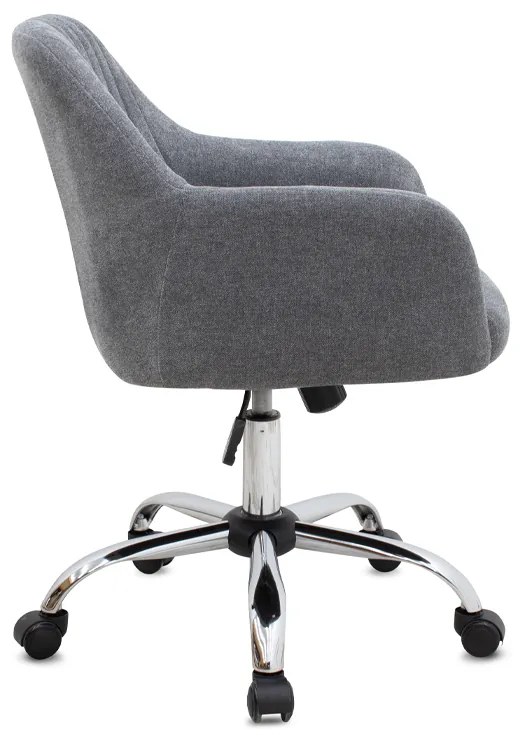 Καρέκλα γραφείου Lana Megapap υφασμάτινη χρώμα γκρι 61x61x80/90εκ.