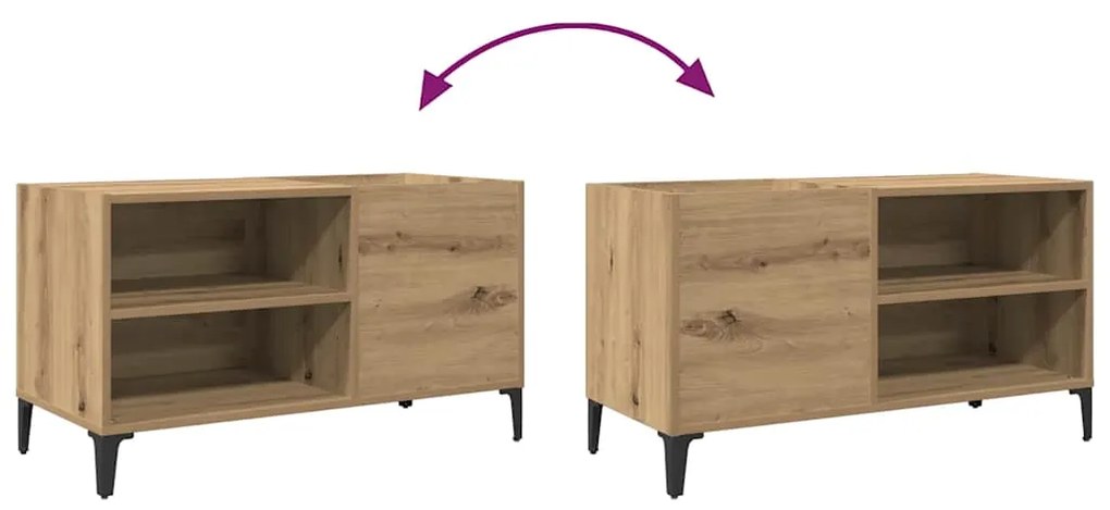 ντουλάπι δίσκων vidaXL Δρυς τεχνίτης 84,5x38x48 cm Κατασκευασμένο ξύλο