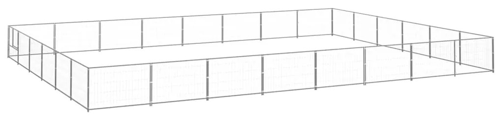 vidaXL Σπιτάκι Σκύλου Ασημί 48 μ² Ατσάλινο