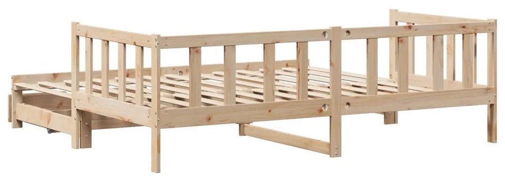 Καναπές Κρεβάτι Συρόμενος Χωρίς Στρώμα 90x190 εκ. &amp; Συρτάρια 3302193