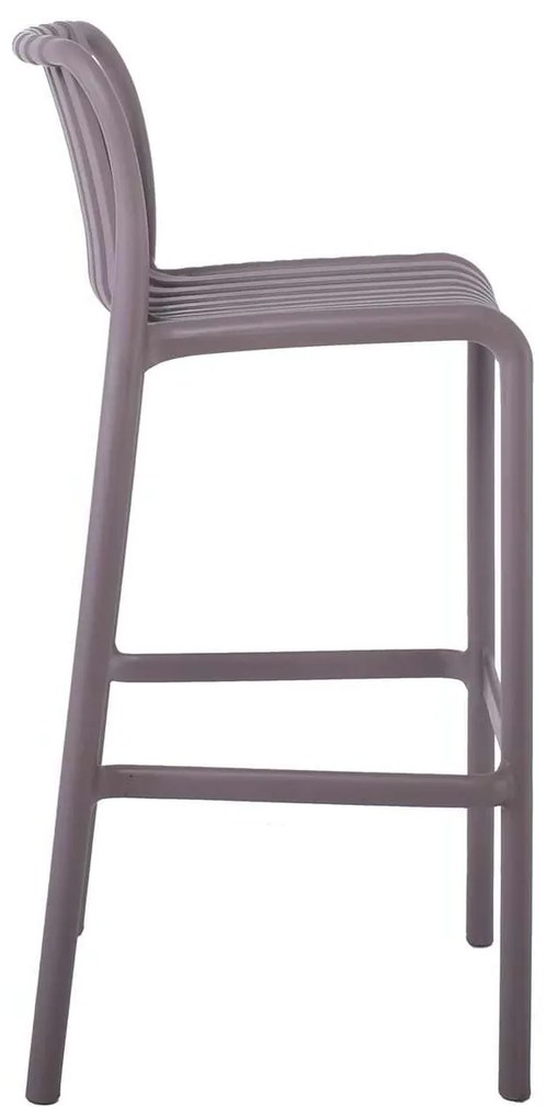 MODA Σκαμπό Bar Στοιβαζόμενη PP - UV Mocha