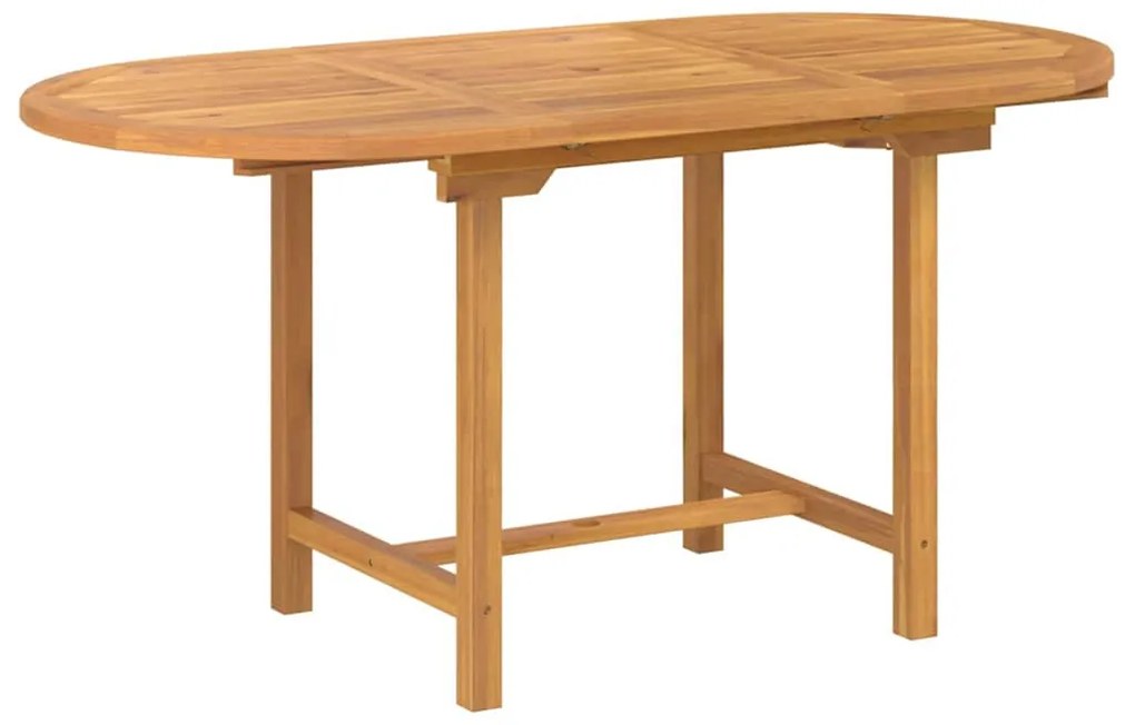 vidaXL Σέτ φαγητού για κήπο 5 pcs Καφέ Μασίφ ξύλο teak