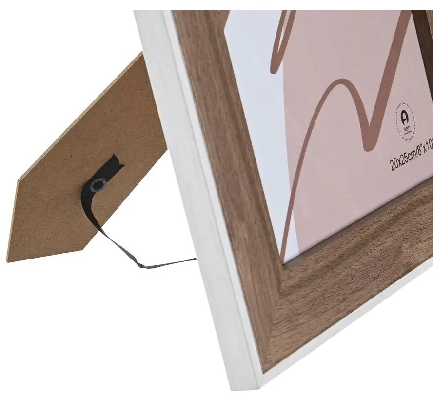 Κορνίζα DKD Home Decor Κρυστάλλινο Λευκό Ξύλο MDF (27,5 x 1,5 x 32,5 cm)