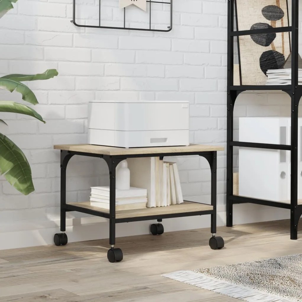 vidaXL Βάση Εκτυπωτή 2 Επιπέδων Sonoma Δρυς 50x40x38 εκ Επεξ. Ξύλο