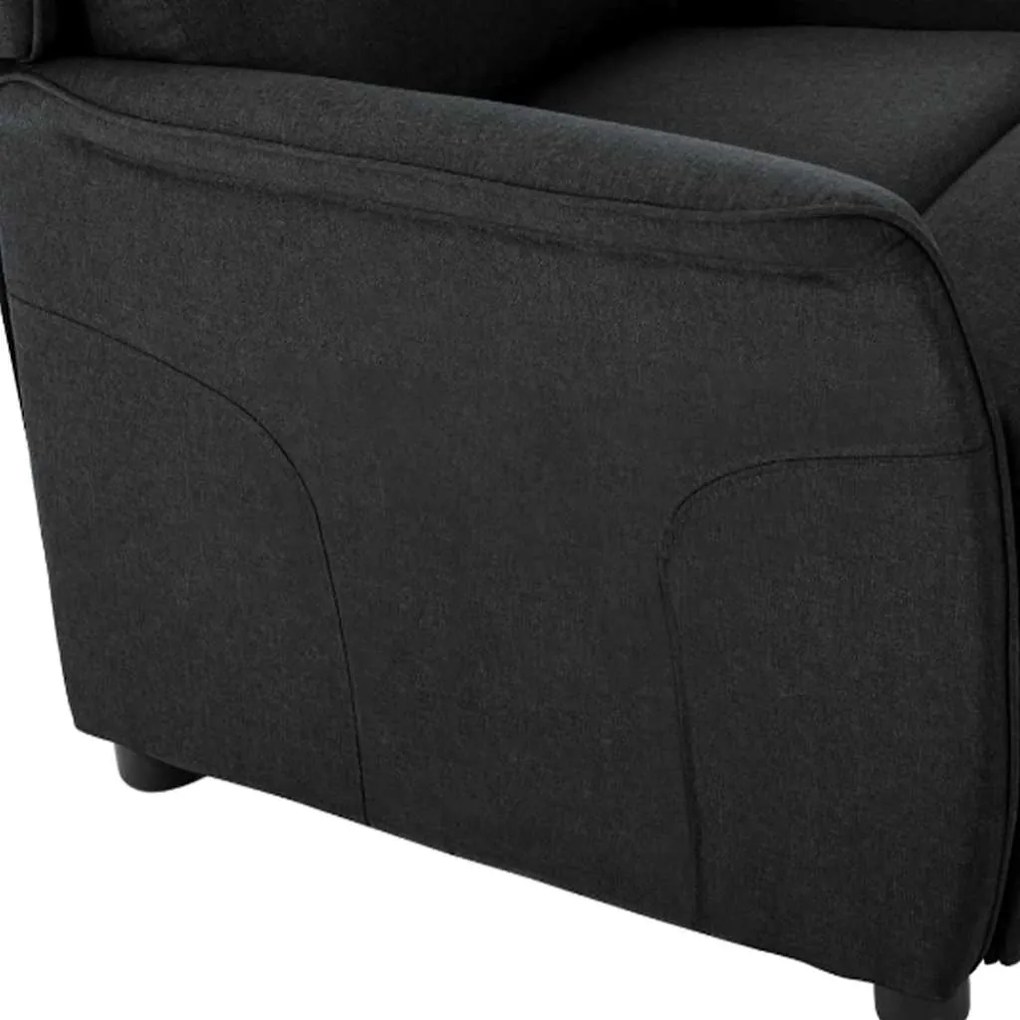 vidaXL Ανακλινόμενη πολυθρόνα Μαύρο 67.5 x 93.5 x 101.5 εκ ύφασμα