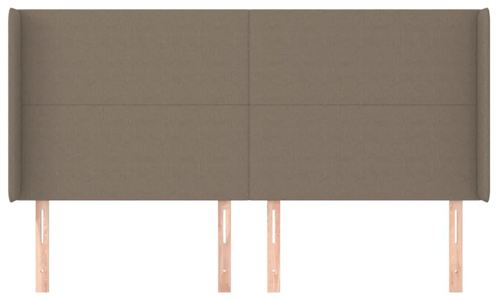 vidaXL Κεφαλάρι με Πτερύγια Taupe 163x16x118/128 εκ. Υφασμάτινο