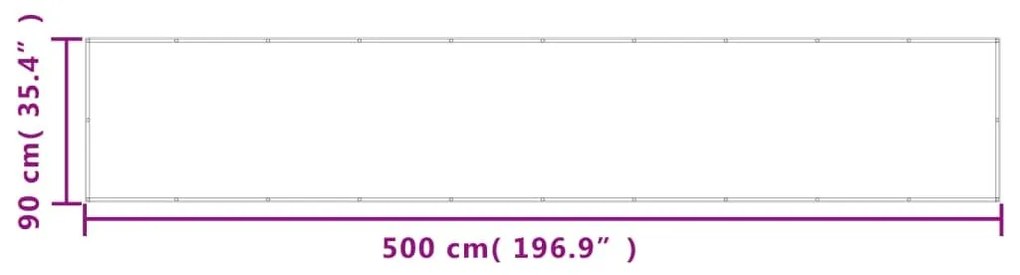 Διαχωριστικό Βεράντας Άμμου 90x500εκ 100% Πολ. Ύφασμα Oxford - Κίτρινο