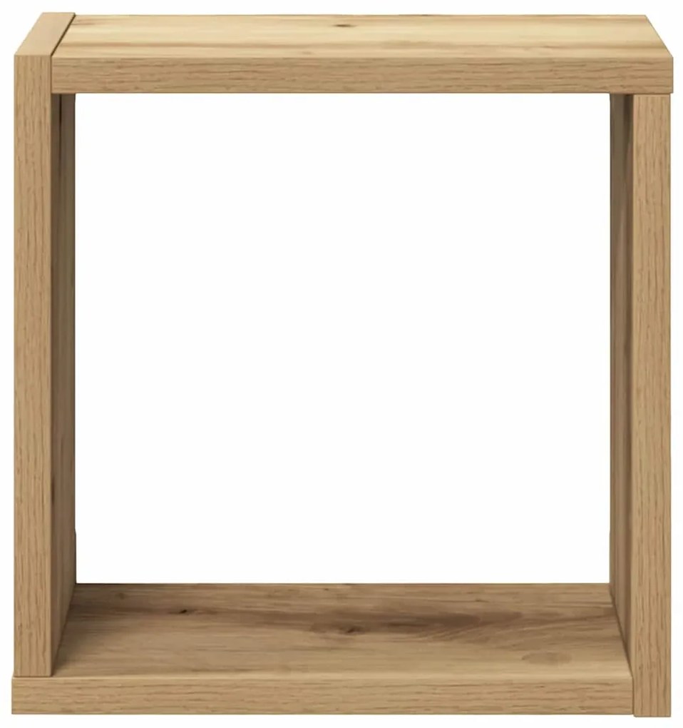 vidaXL Ράφια Τοίχου με ράφι 4 pcs Χειροποίητη δρυς 26 x 15 x 26 cm