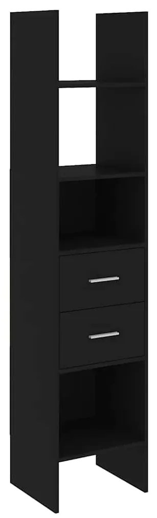 vidaXL Βιβλιοθήκη Μαύρη 40 x 35 x 180 εκ. από Επεξ. Ξύλο