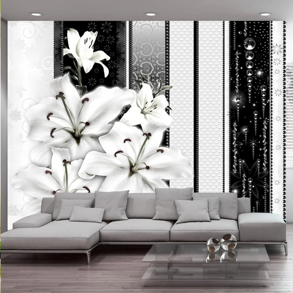 Φωτοταπετσαρία - Crying lilies in white 250x175