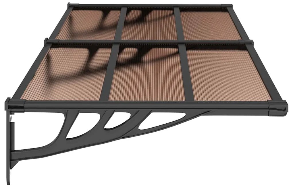 vidaXL Στέγαστρο Πόρτας Μαύρο 199x90 εκ. από Πολυκαρβονικό